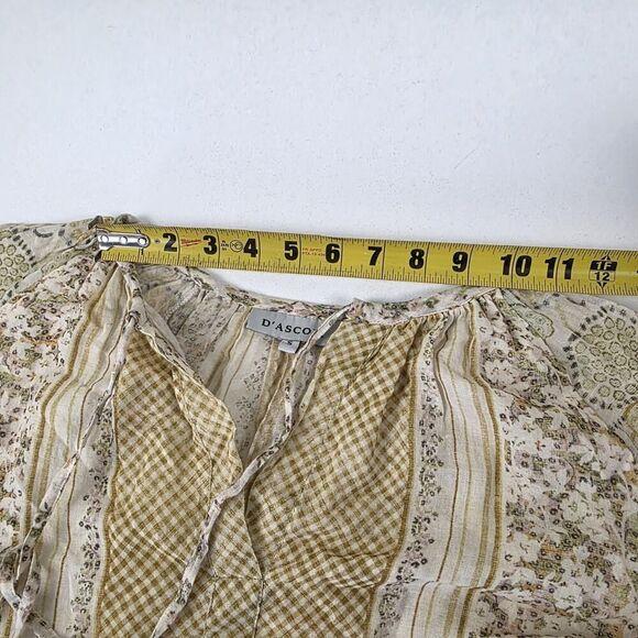 D'ascoli Dress Women Cecile Maxi‎ Floral Tassel Balloon Sleeve Small Bohemian - Picture 10 of 16